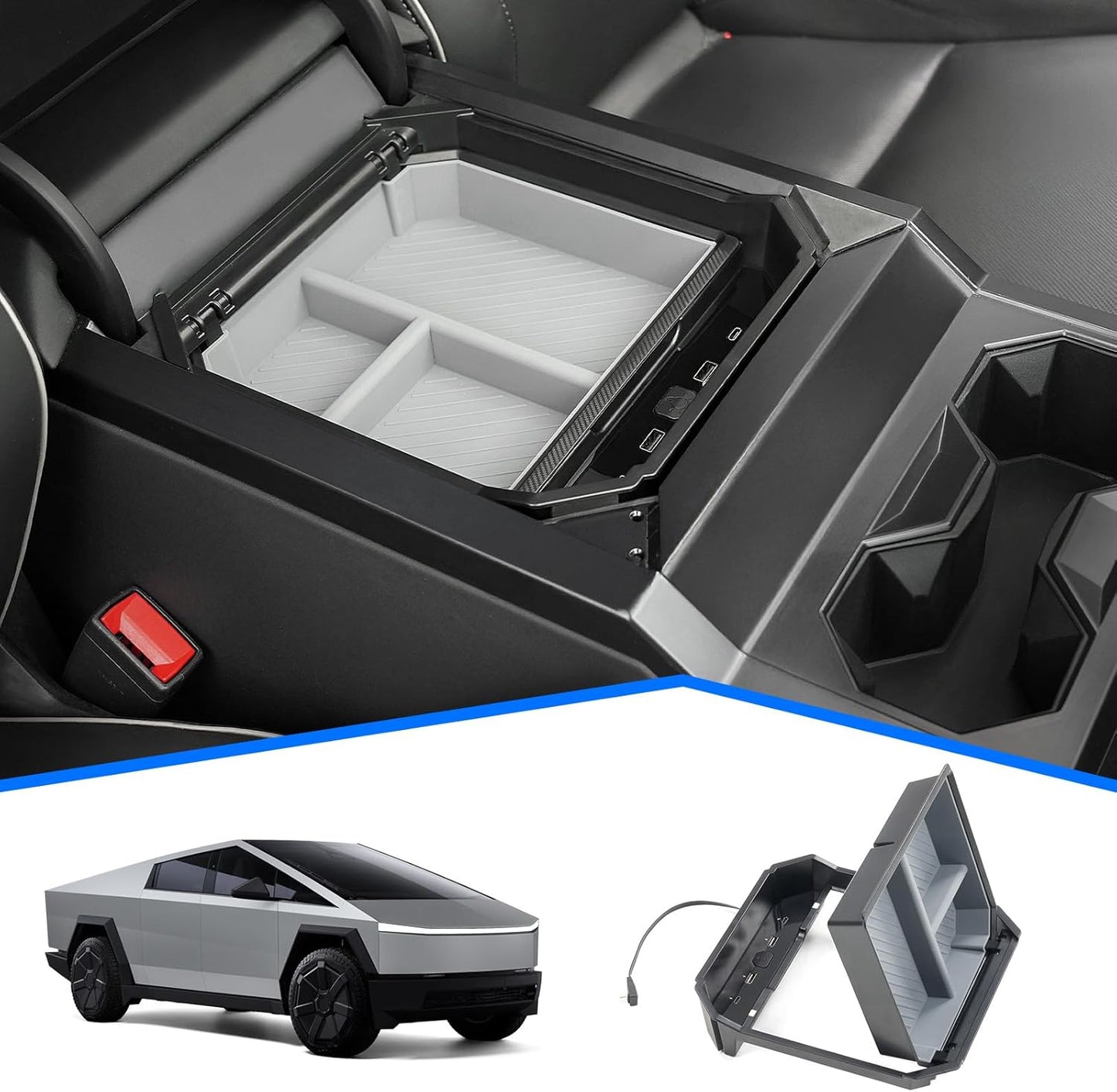 Center Console Tray With USB Hub