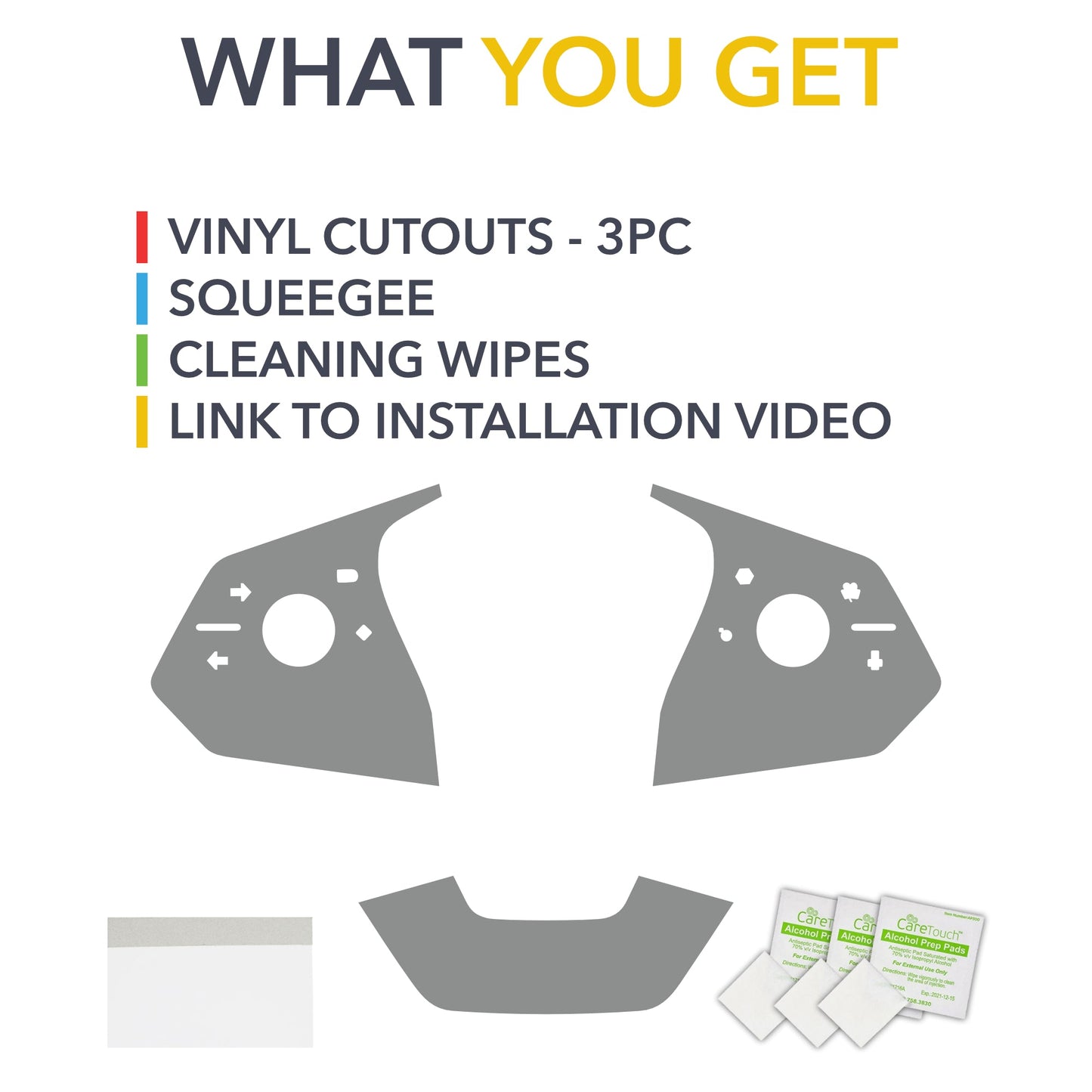 Vinyl Wrap for Steering Wheel (Carbon)