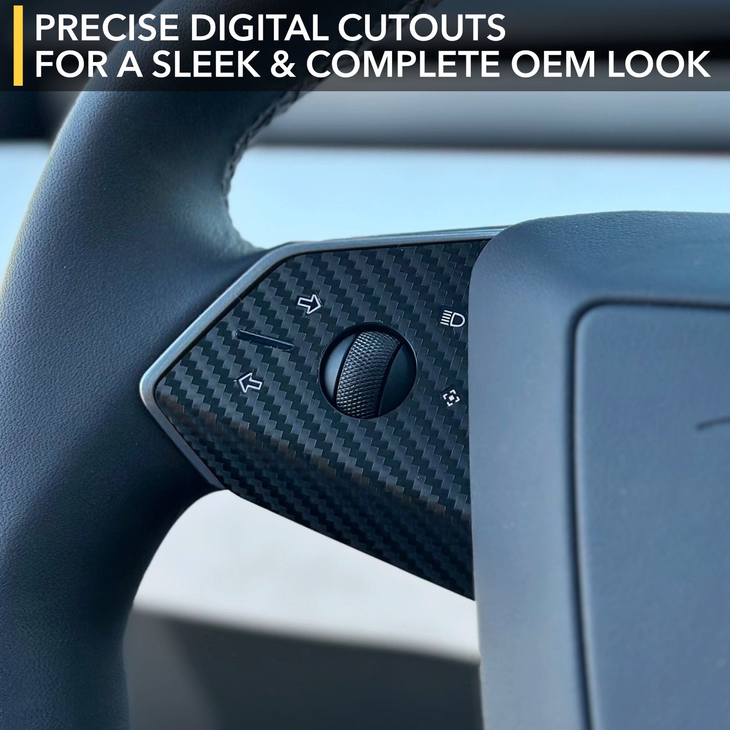 Vinyl Wrap for Steering Wheel (Carbon)