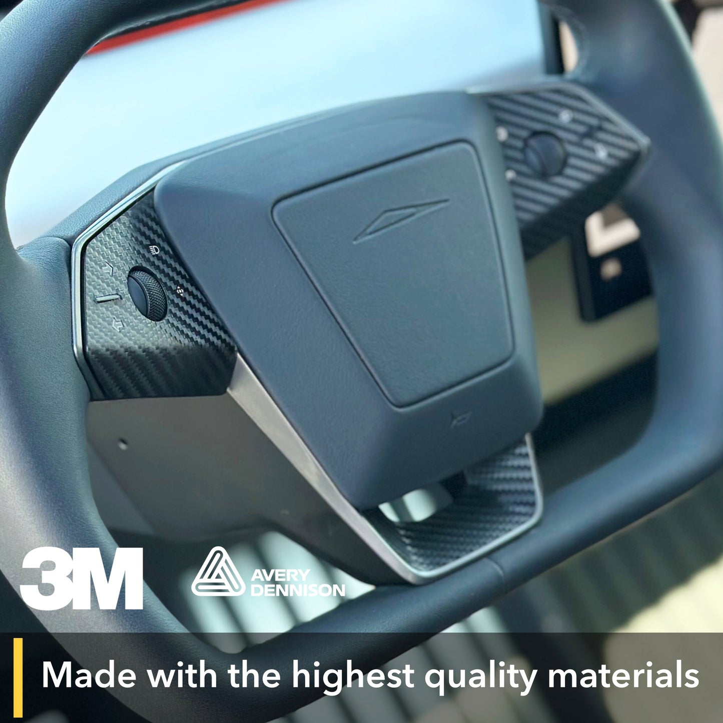 Vinyl Wrap for Steering Wheel (Carbon)