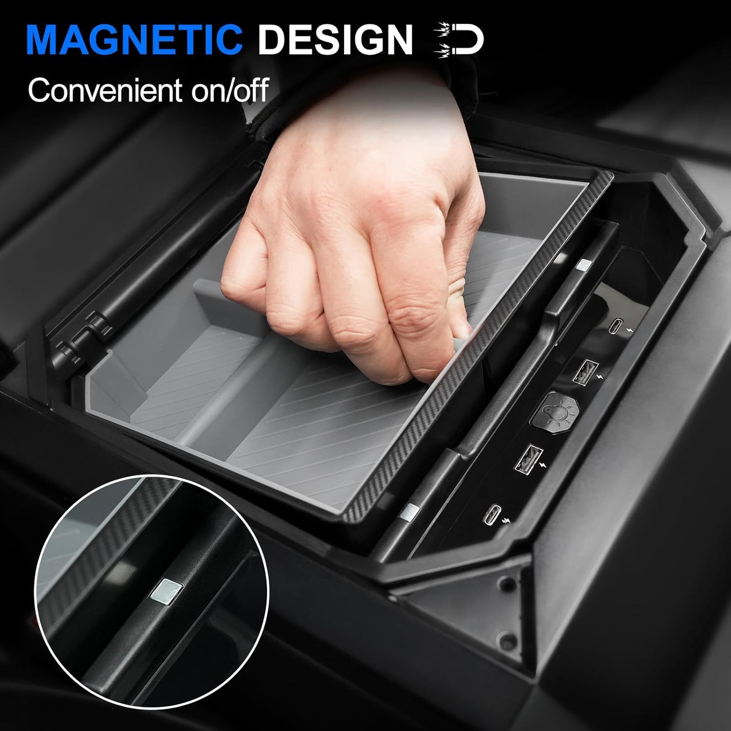 Center Console Tray With USB Hub