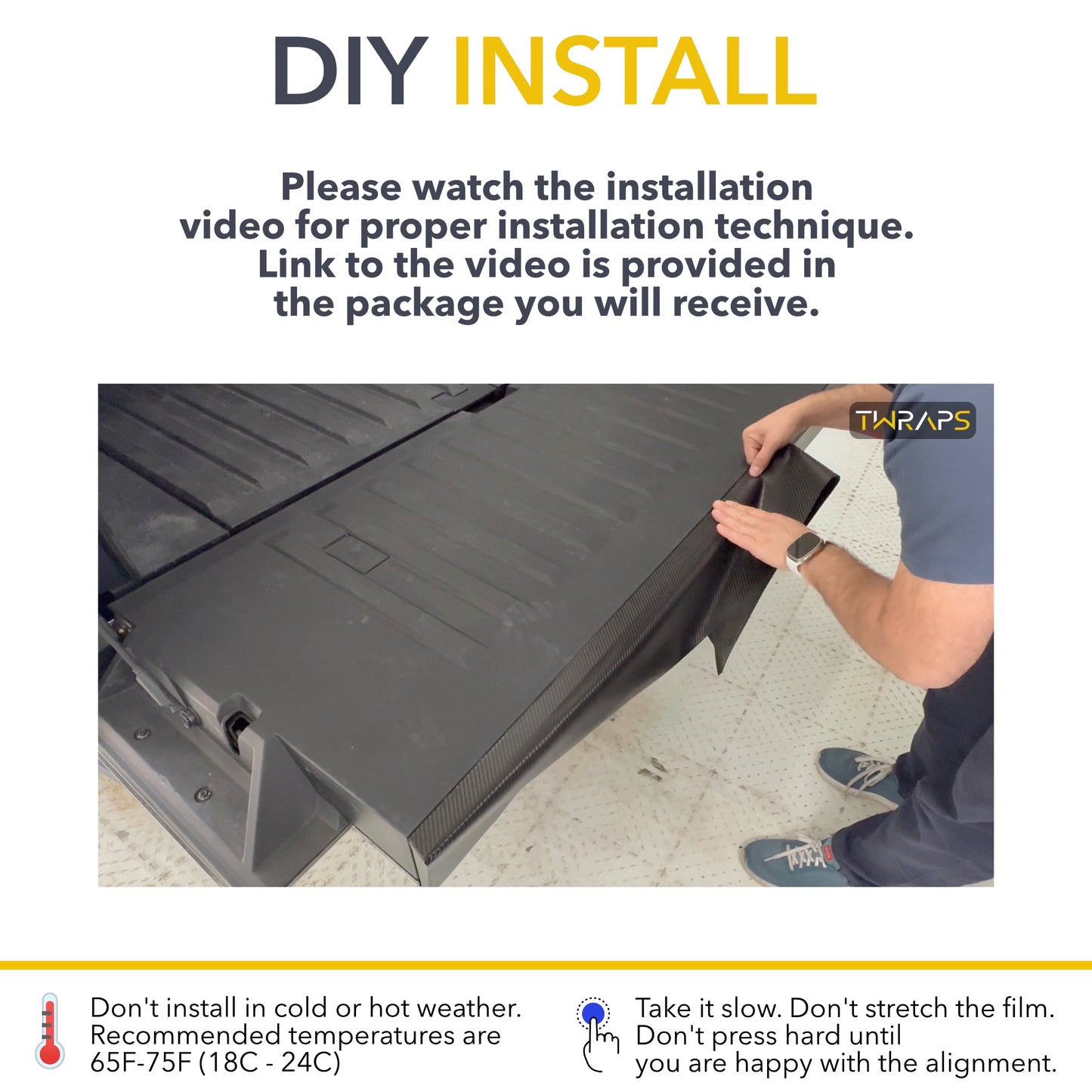 Tailgate Top Vinyl Wrap (Carbon)