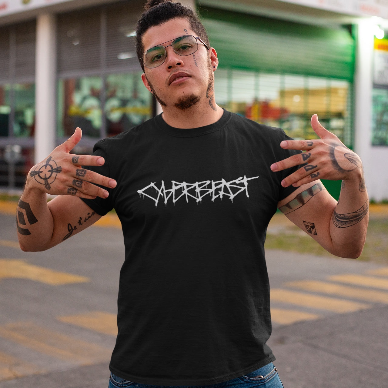 CyberBeast Graffiti T-Shirt (Custom Item)