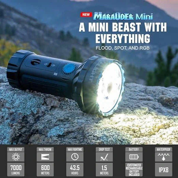 Olight Marauder Mini Powerful LED Flashlight With RGB