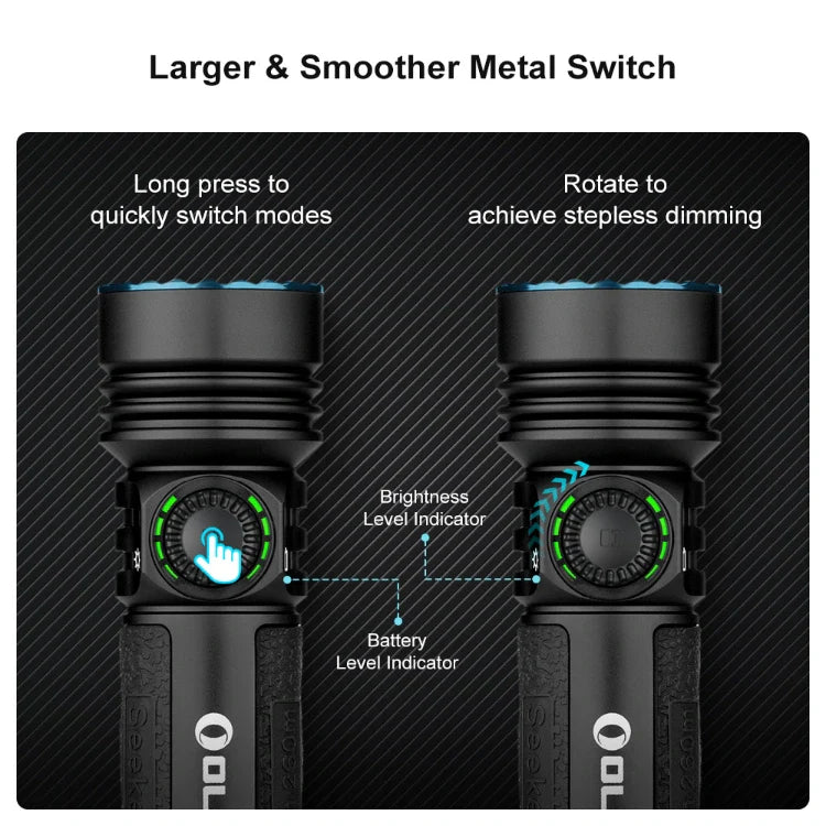 Olight Seeker 4 Pro Flashlight (Matte Black)