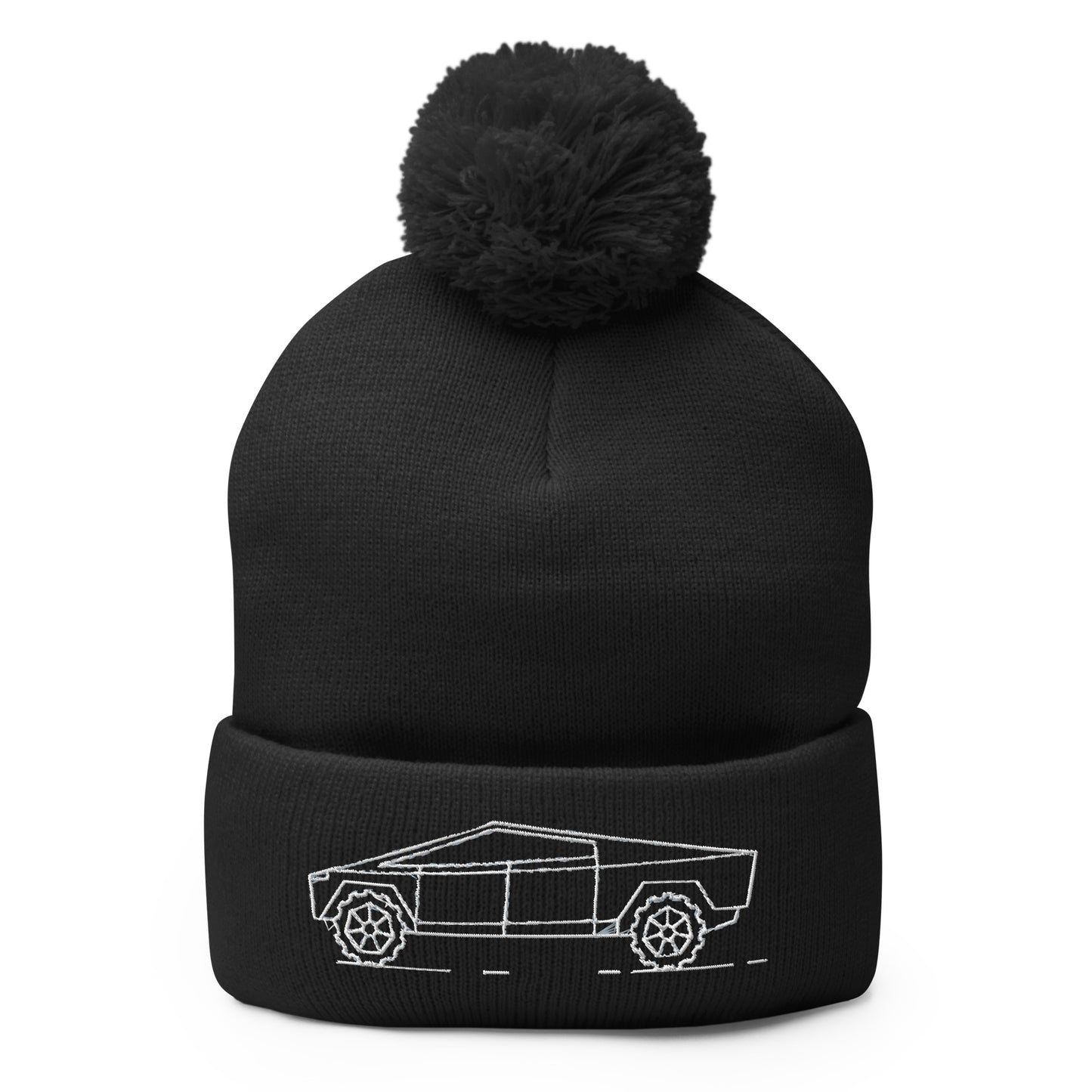 Cybertruck Vector Pom-Pom Beanie