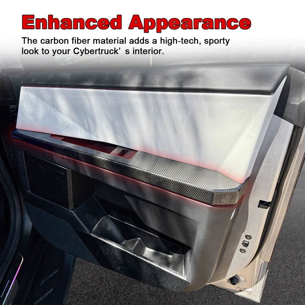 Lower Door Panel Armrest Covers (Real Carbon Fiber) 4-Piece Set